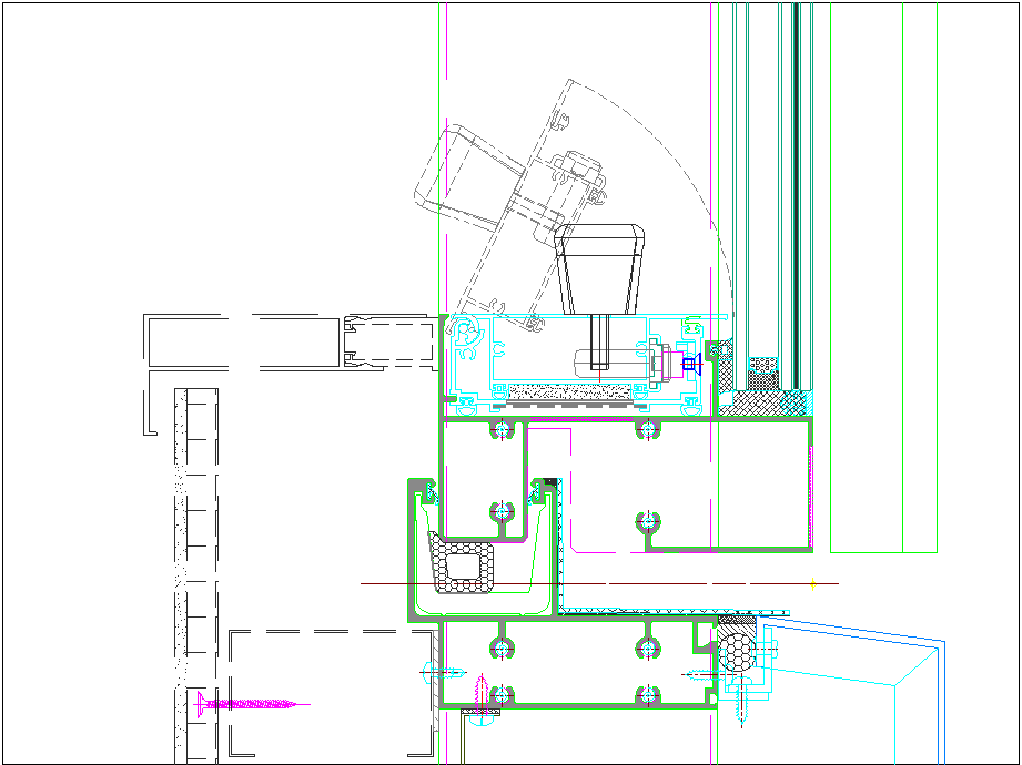 YH40M幕墻通風(fēng)器節點(diǎn)圖 YH40M幕墻通風(fēng)器節點(diǎn)圖